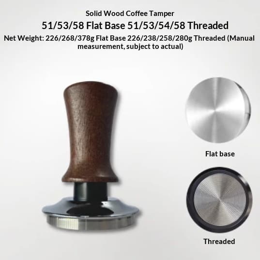 Solid Wood Espresso Tamper (58mm) — Level tamp